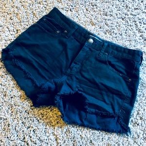 Free People | Dolphin Hem Navy Blue Shorts